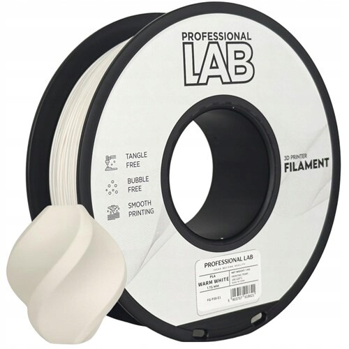 Filament Pla warm white Prof. Lab 1,75 mm 1 kg teplá bílá barva