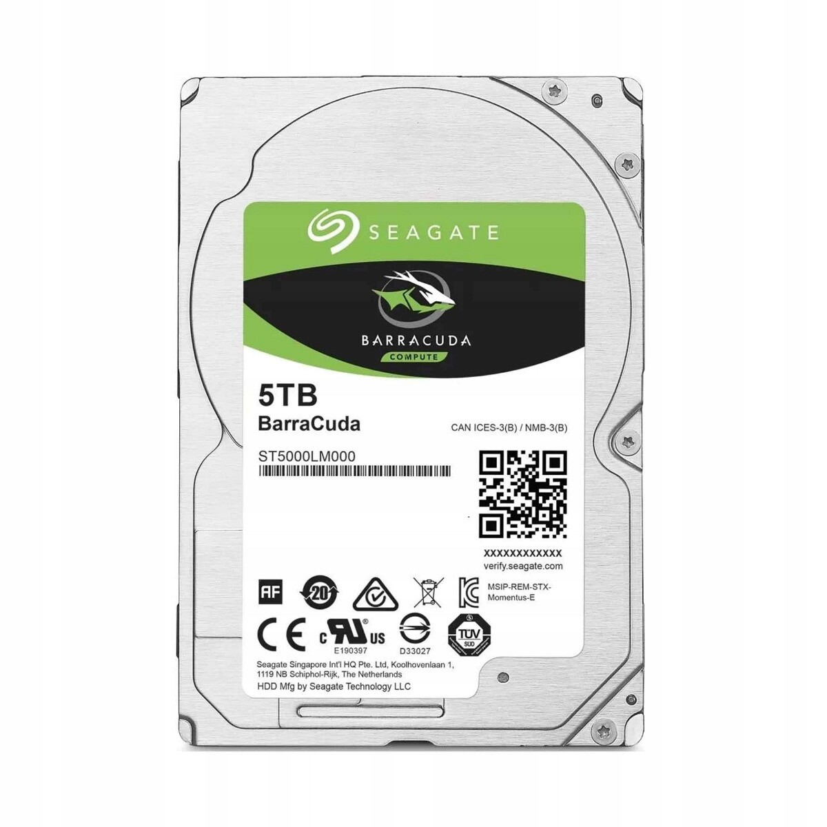 Seagate BarraCuda 5TB 5.4K 128MB Sata III 2.5'' ST5000LM000