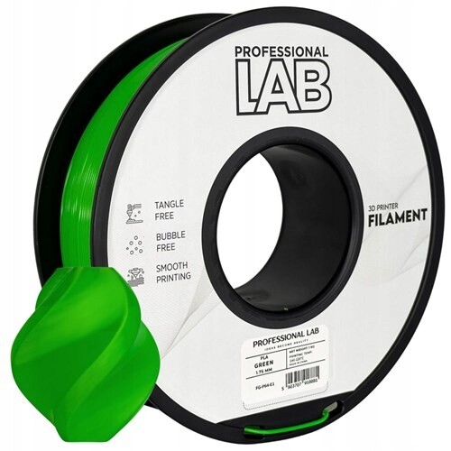 Filament Pla zelený Prof. Lab 1,75 mm 1000 g zelený
