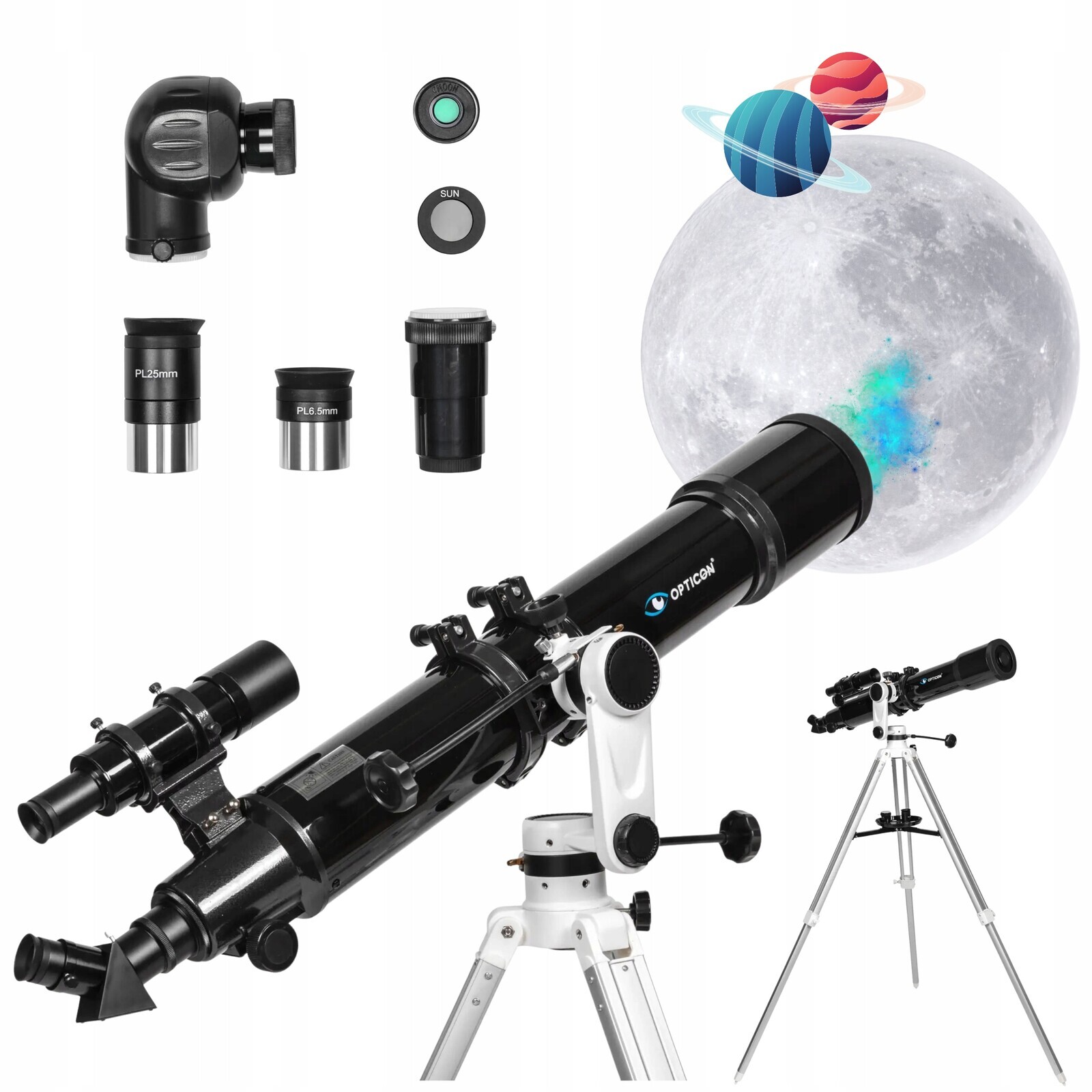 Astronomický dalekohled Opticon dalekohled 102F900AZ16 příslušenství