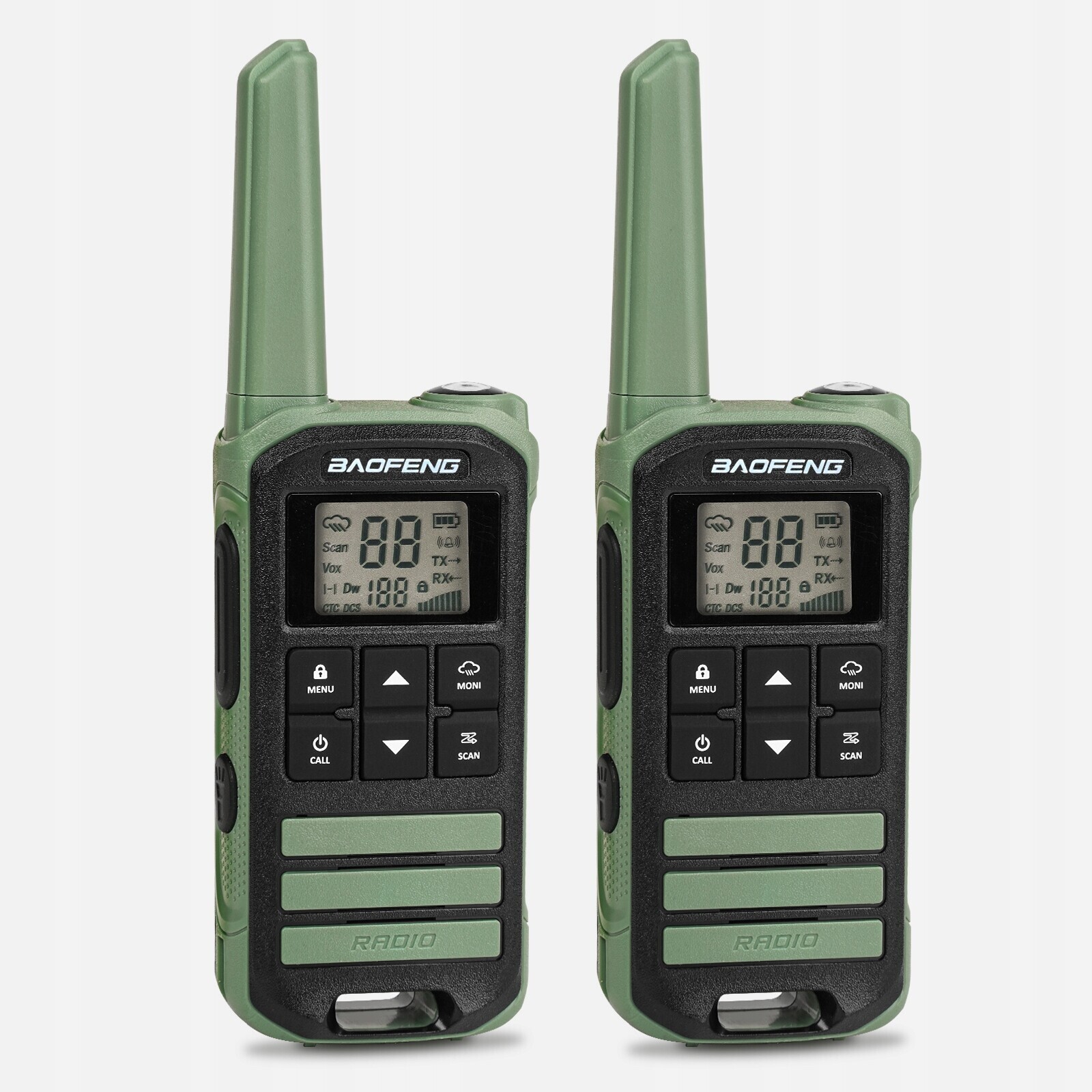 Vysílačky Baofeng FR-22A, dlouhý dosah, dobíjecí, 16 kanálů Pmr-gr