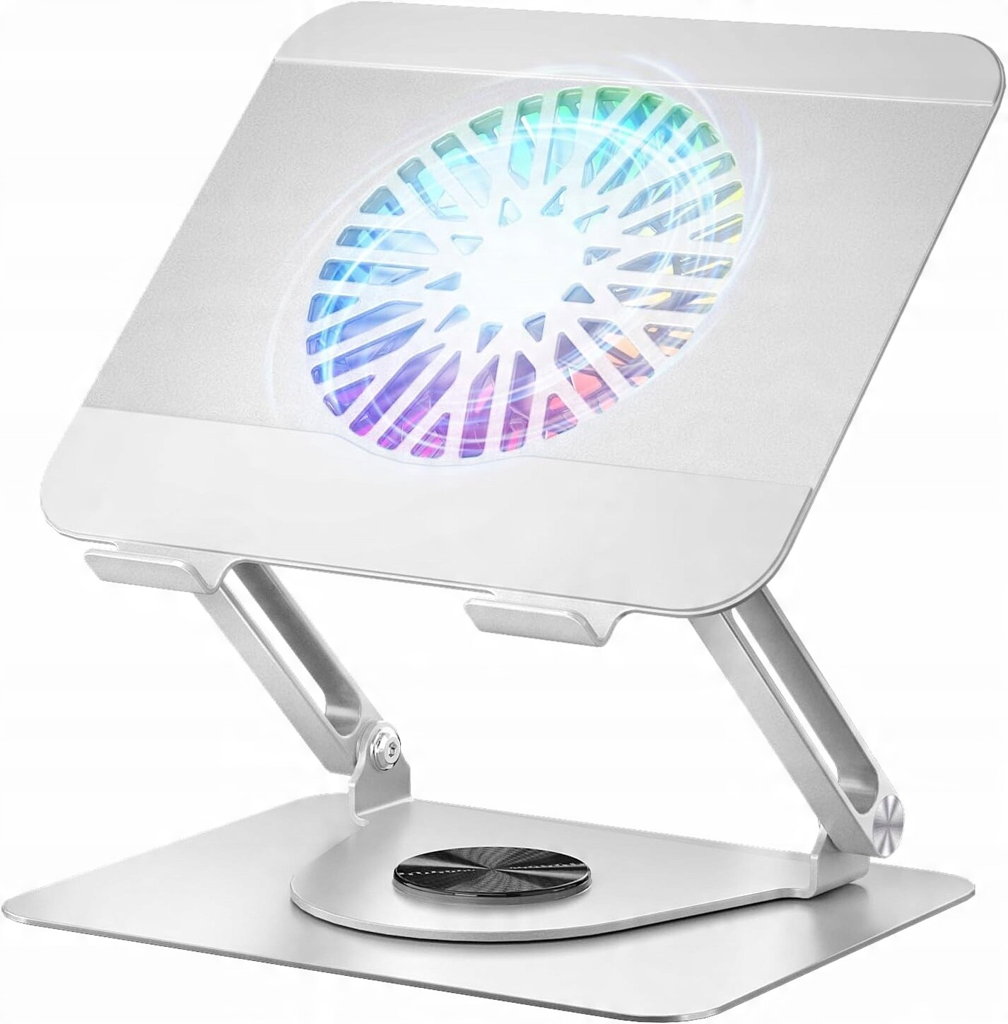 Držák Podstavce Pod Notebook Ocel Uhlíkový Chladicí Tichý Otočný O 360°