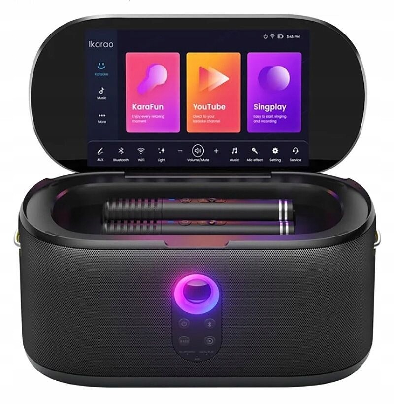 Ikarao Power audio Shell S1 Karaoke mikrofon černý