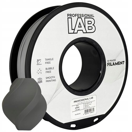 Filament Pla gray Prof. Lab 1,75 mm 1000 g šedý
