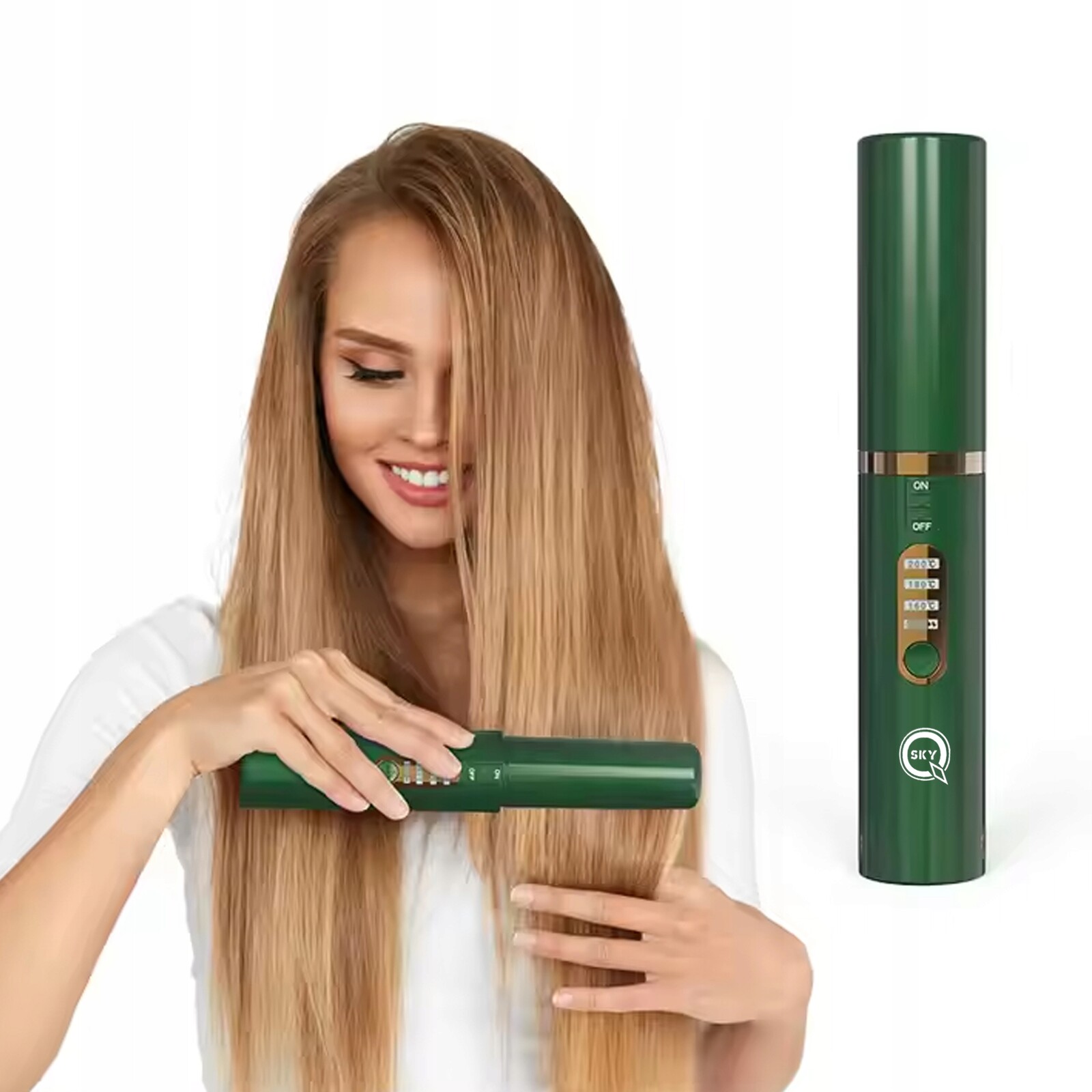 Žehlička Na Vlasy S Ionizací Na Vlasy 200 °C, Hřeben 2600 Mah