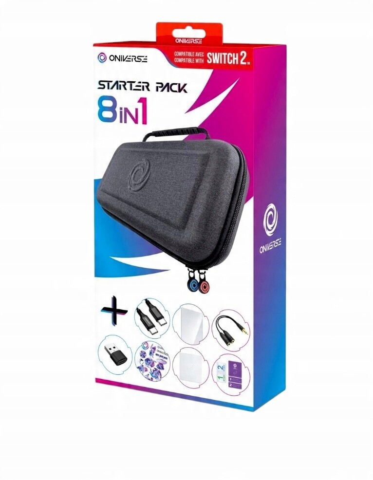 Oniverse 8V1 Pro Nintendo Switch 2 – Pouzdro, Sklo, Kabel, Startovací Sada