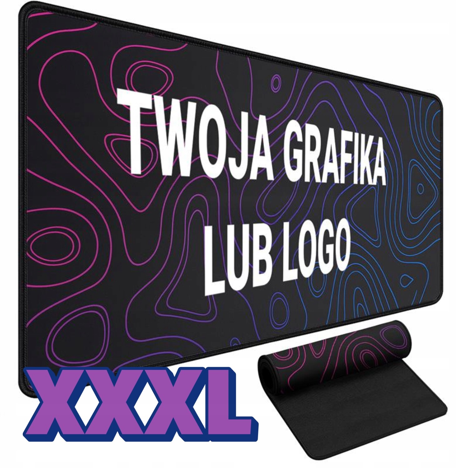 Herní podložka pod myš XXXL 125×40 s vlastní grafikou, personalizace