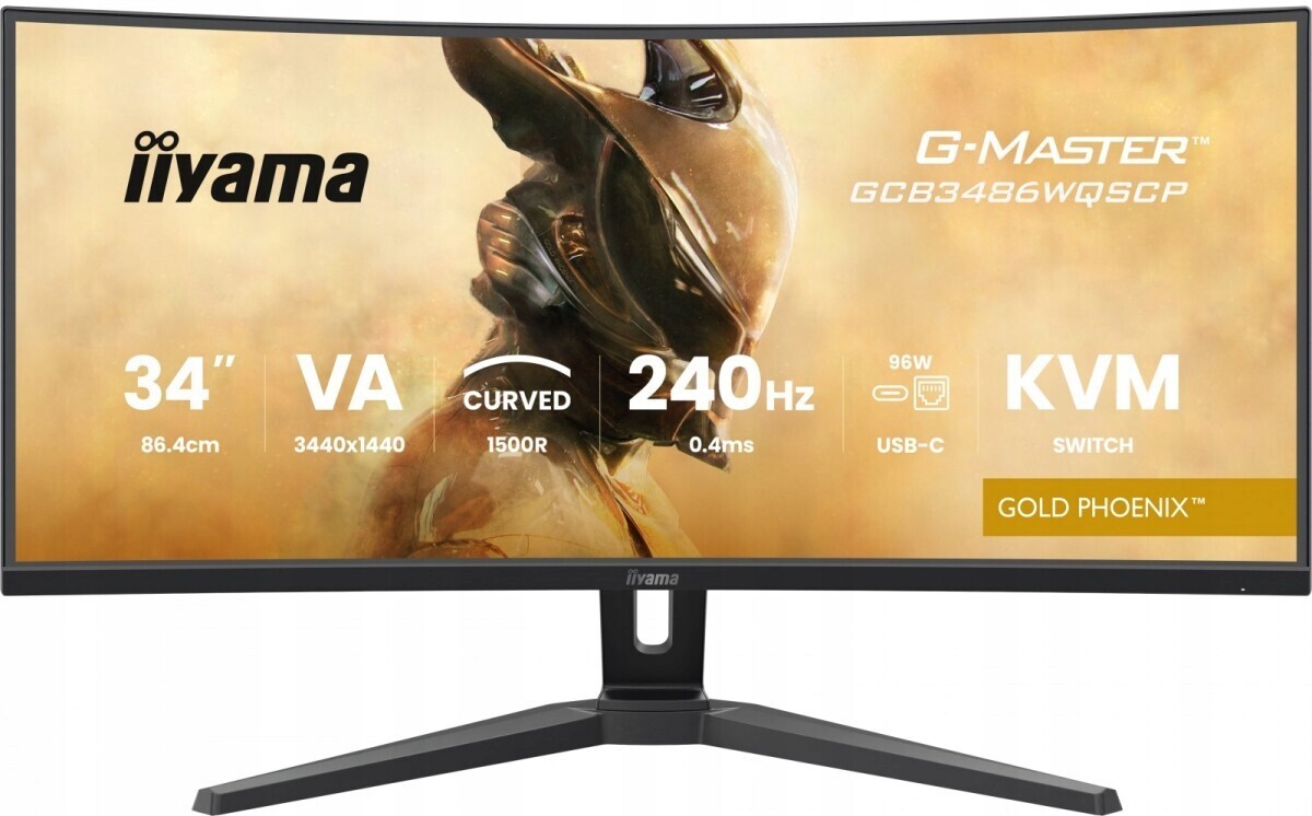 Iiyama monitor G-Master 34 palců (2.1), dokovací stanice Usb-c 95W, RJ45, 2x5W, Kvm, PiP
