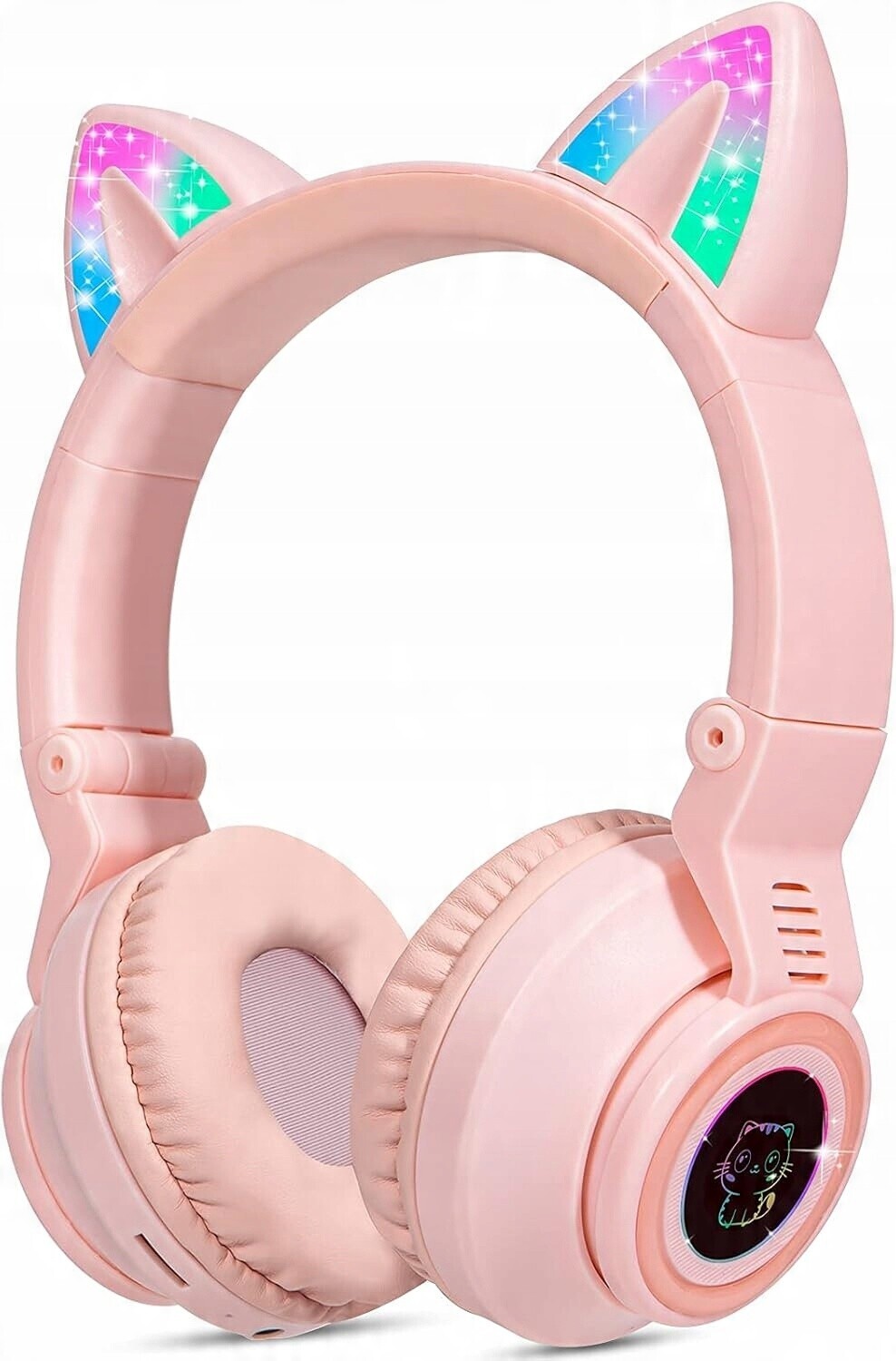 Bluetooth sluchátka Jyps kočičí uši Led pro děti s mikrofonem