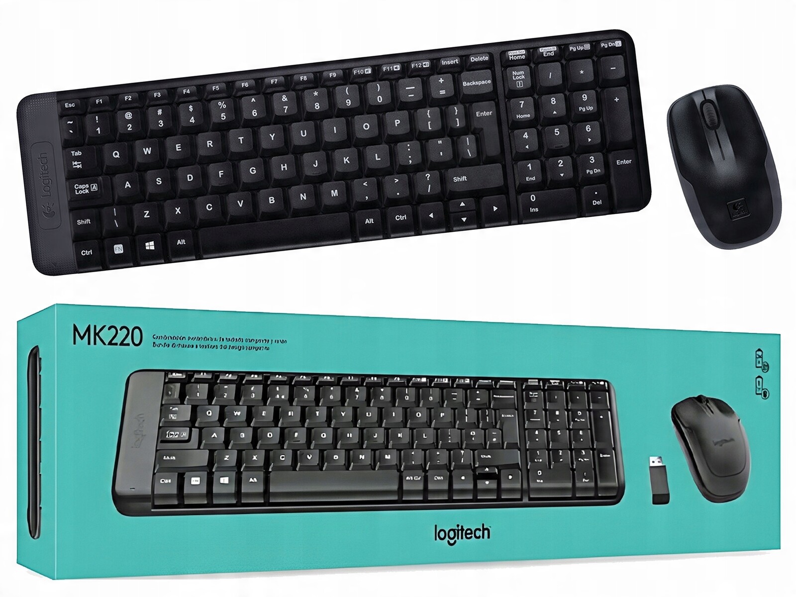 Bezdrátová klávesnice myš Logitech MK220 Portugalské rozložení
