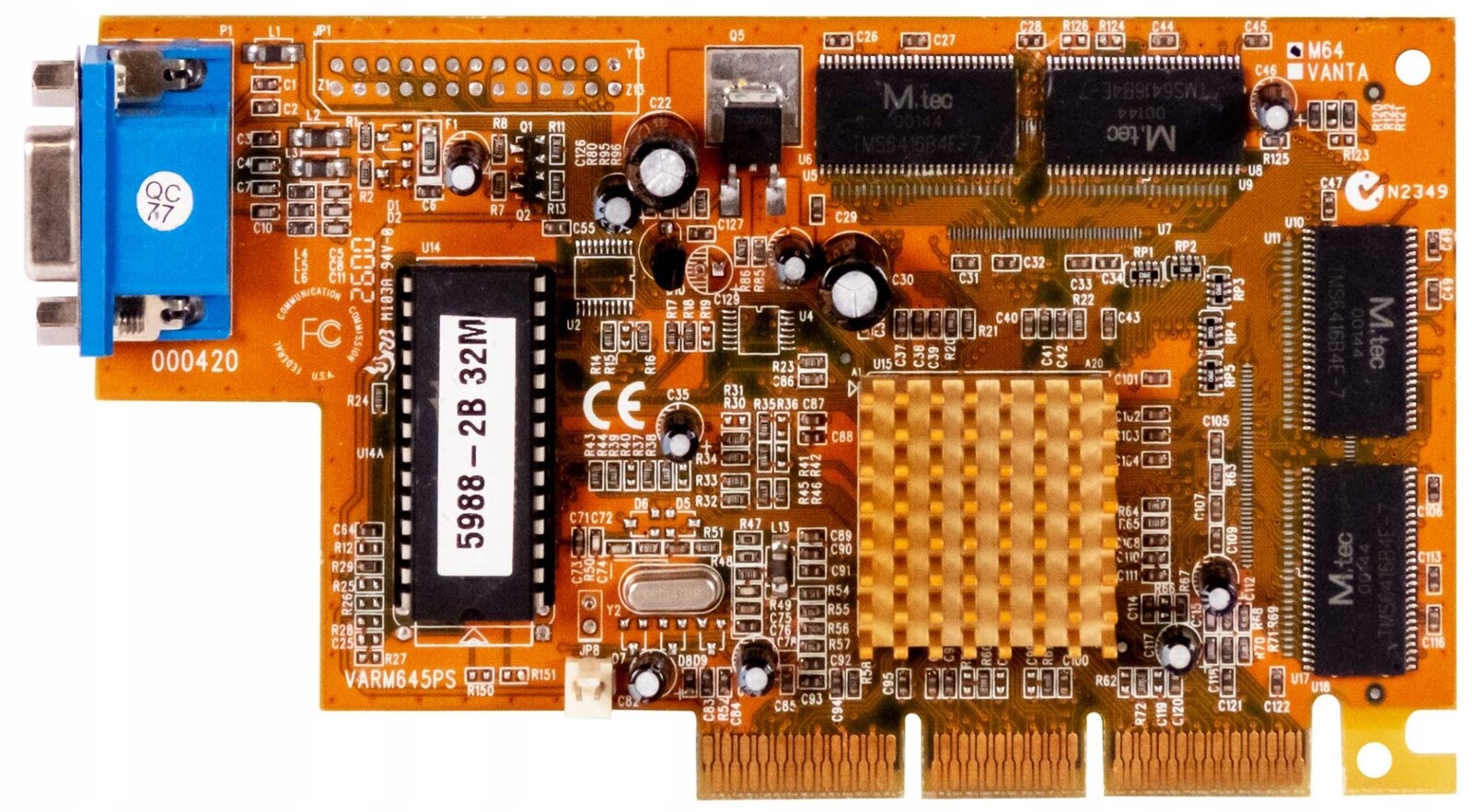 Pine Nvidia Riva TNT2 M64 32MB VARM645PS 5988-2B Agp