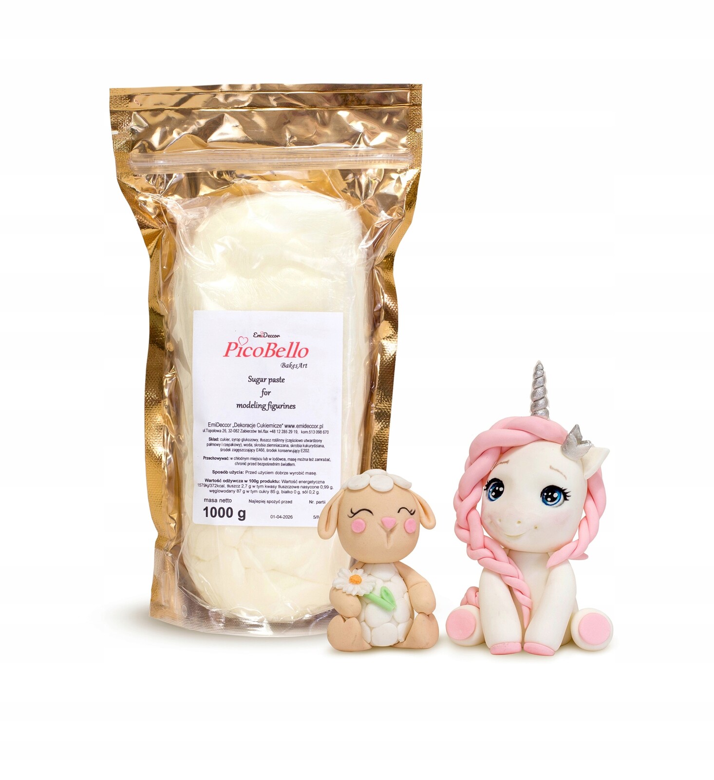 Cukrová hmota pro figurky květin dekorace dort ozdoby 1 kg PicoBello