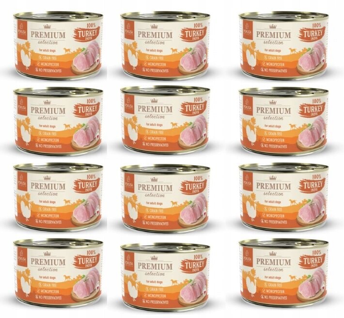 Pokusa Premium Selection krmivo pro psy s krůtím masem 12x400 g Set