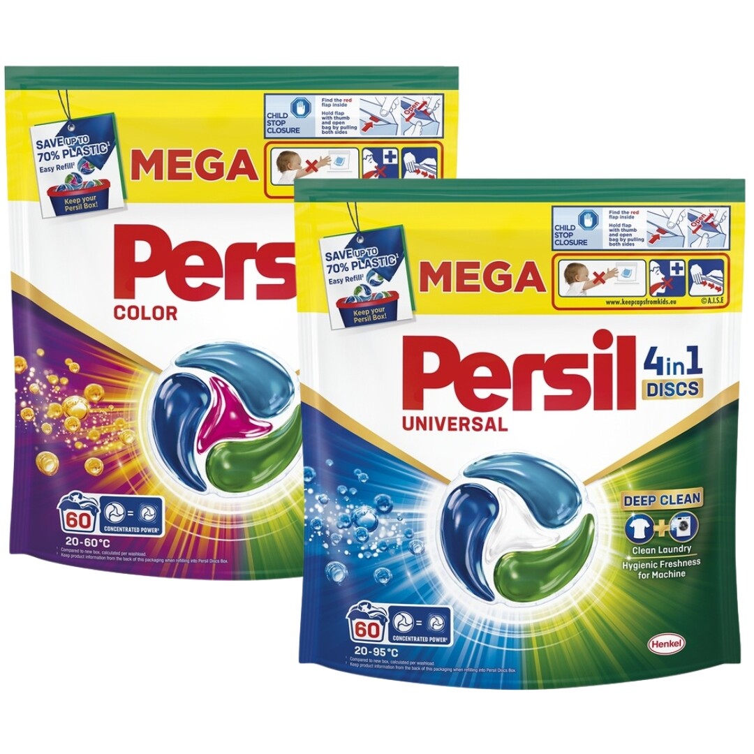 Persil Discs Color Regular Kapsle na praní 4v1 Mix 60 ks x2