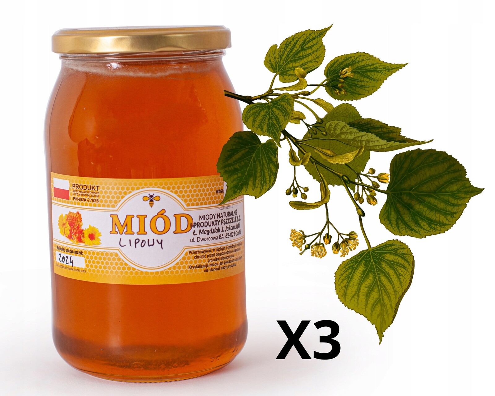 Lipový med 3x 1KG – Samo Zdraví