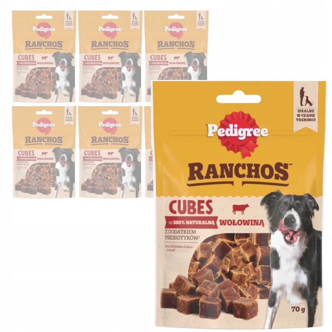 Pedigree Ranchos Cubes s hovězím masem 7x70g Pamlsky Psí Pamlsek