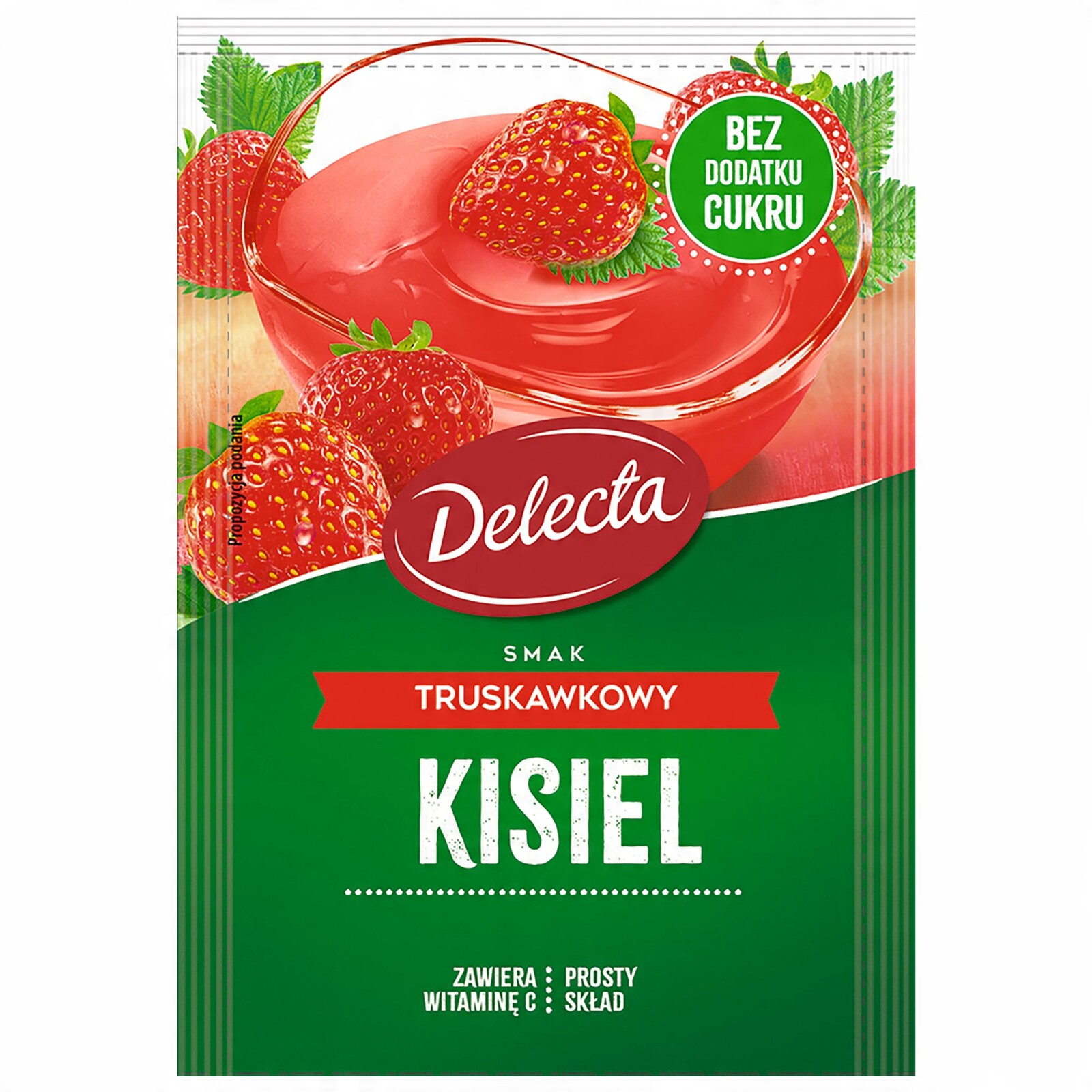 33X Delecta Jahodový kysel bez cukru, nízkokalorický, 38 g