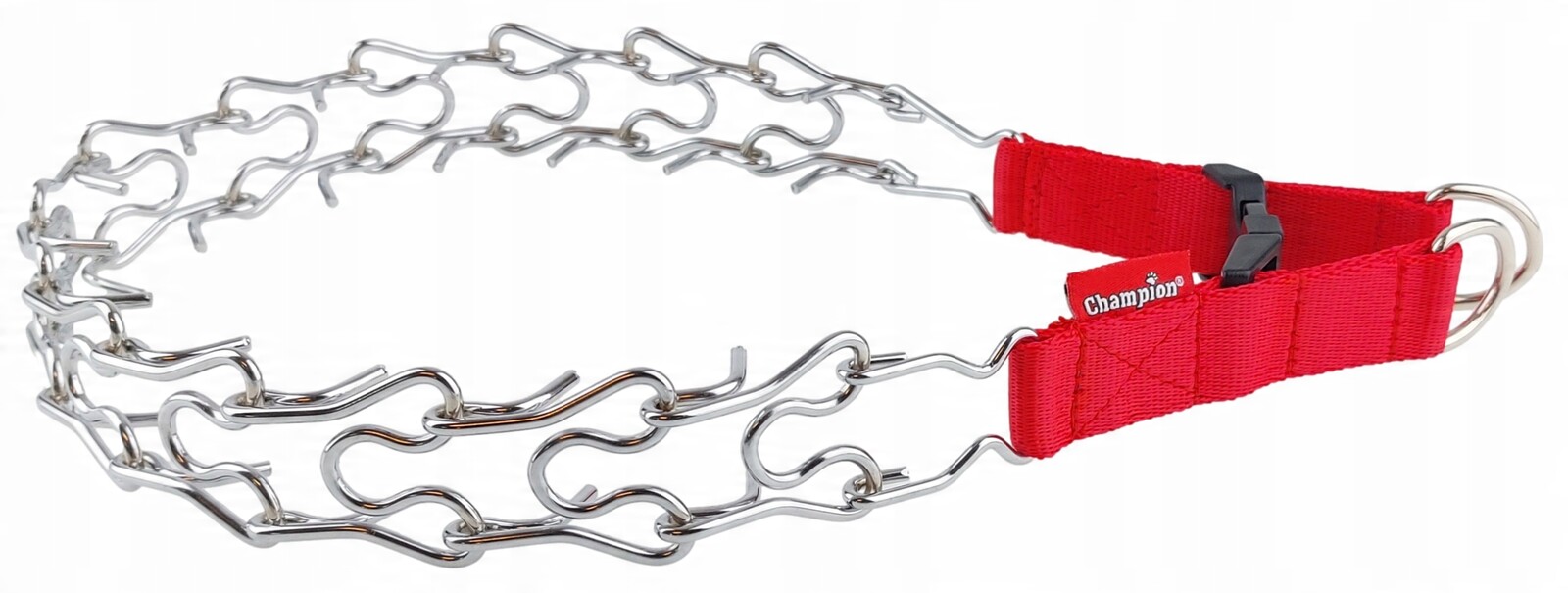 Champion Ostnatý Obojek pro psa se zarážkou na pásku, velikost T3 Červená