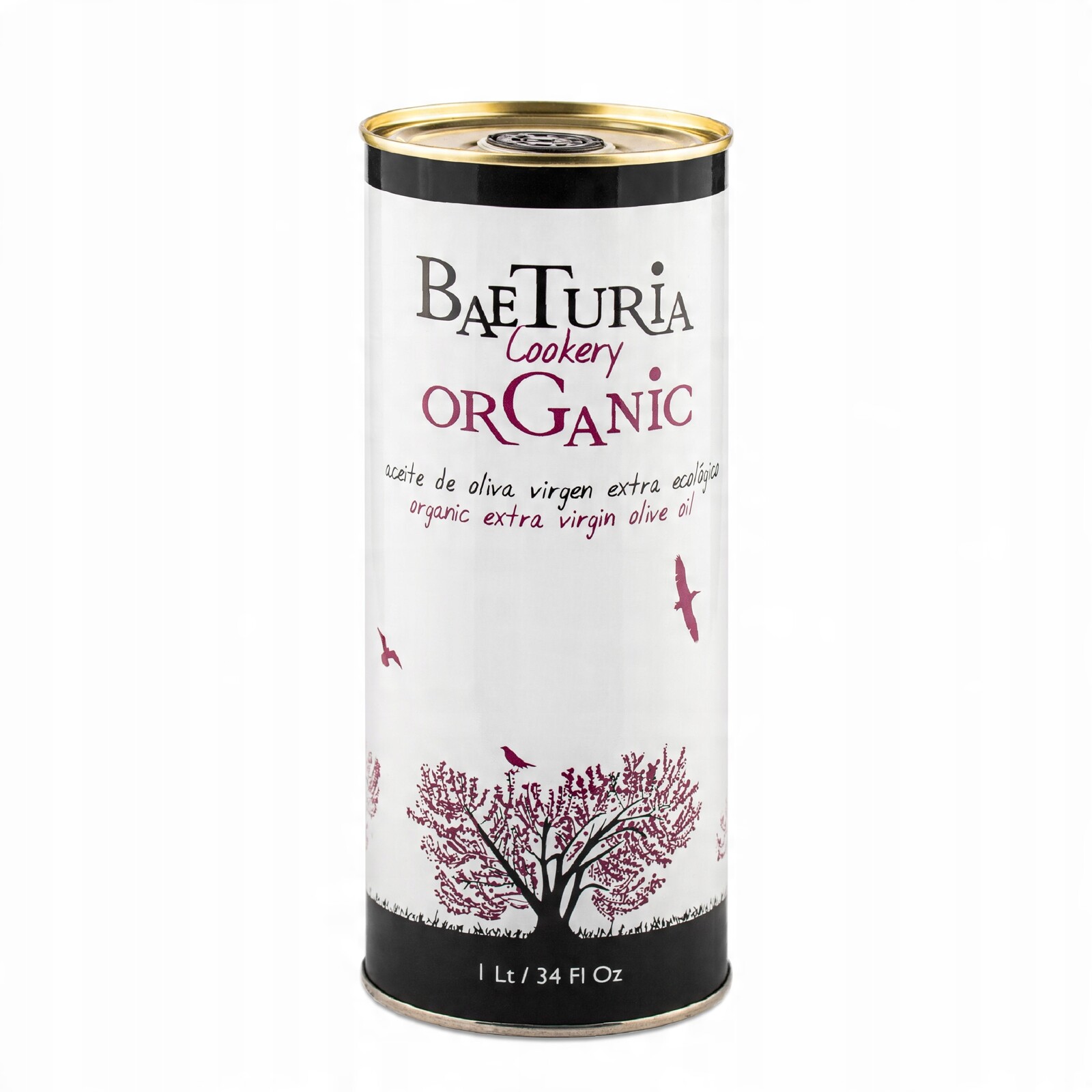 Ekologický extra panenský olivový olej Baeturia „Cookery“ Organic 1 l Plechovka