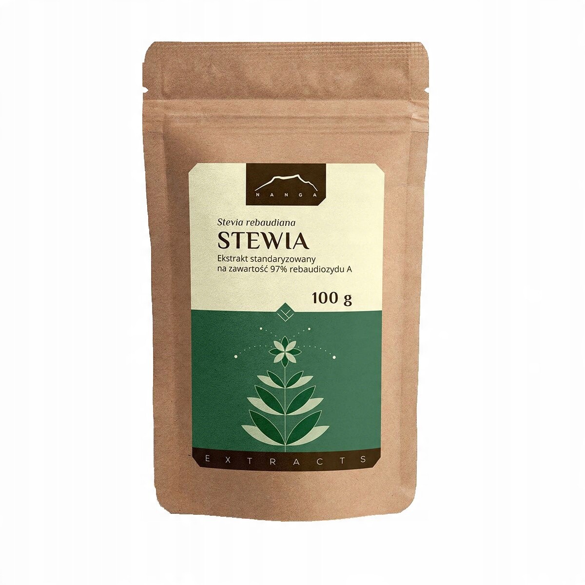 Nanga Stevia extrakt 97% 100 g Správný cukr pro hubnutí