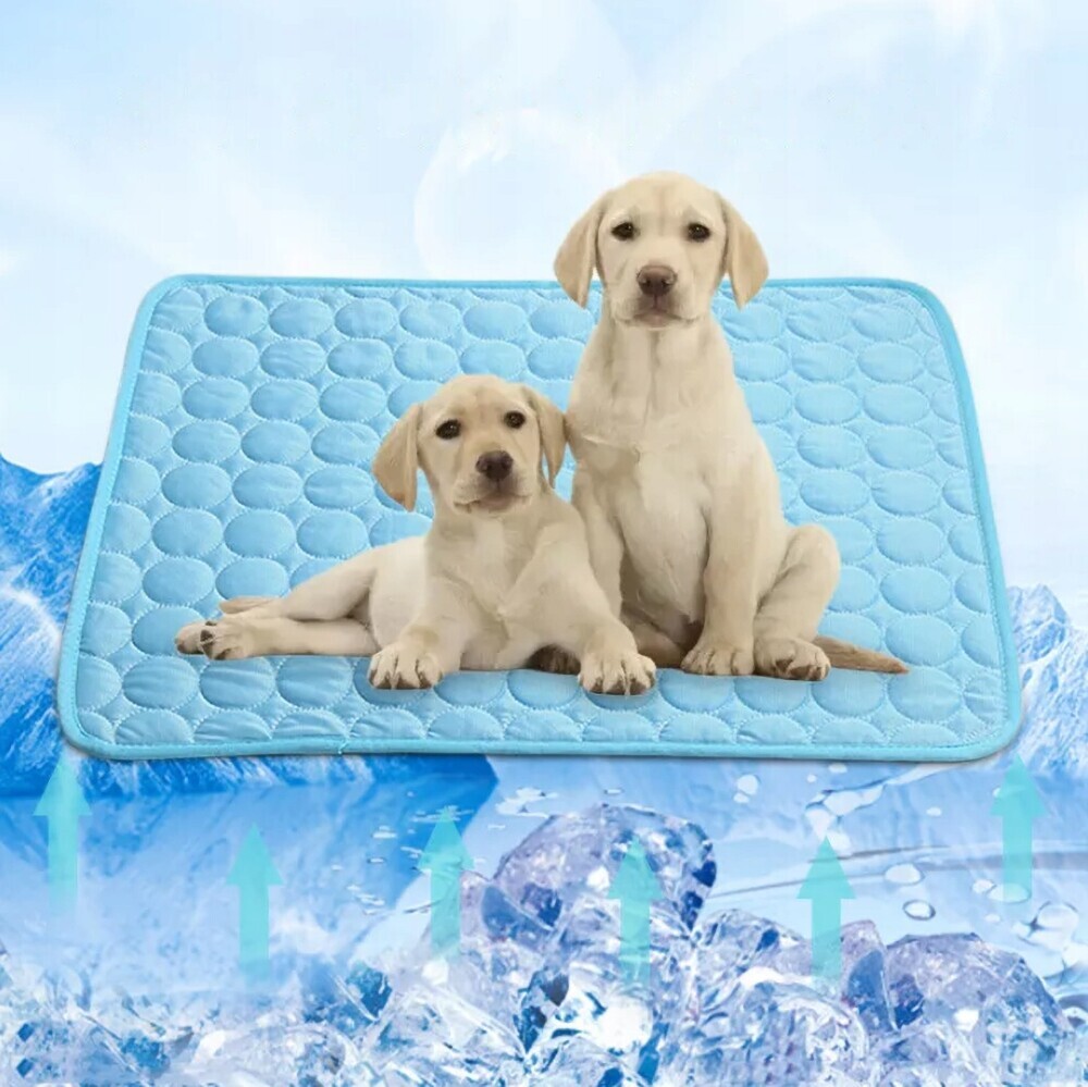 2KS Chladící Podložka Pro Psa A Kočku Voděodolná Gelová Pelíšek 60x50