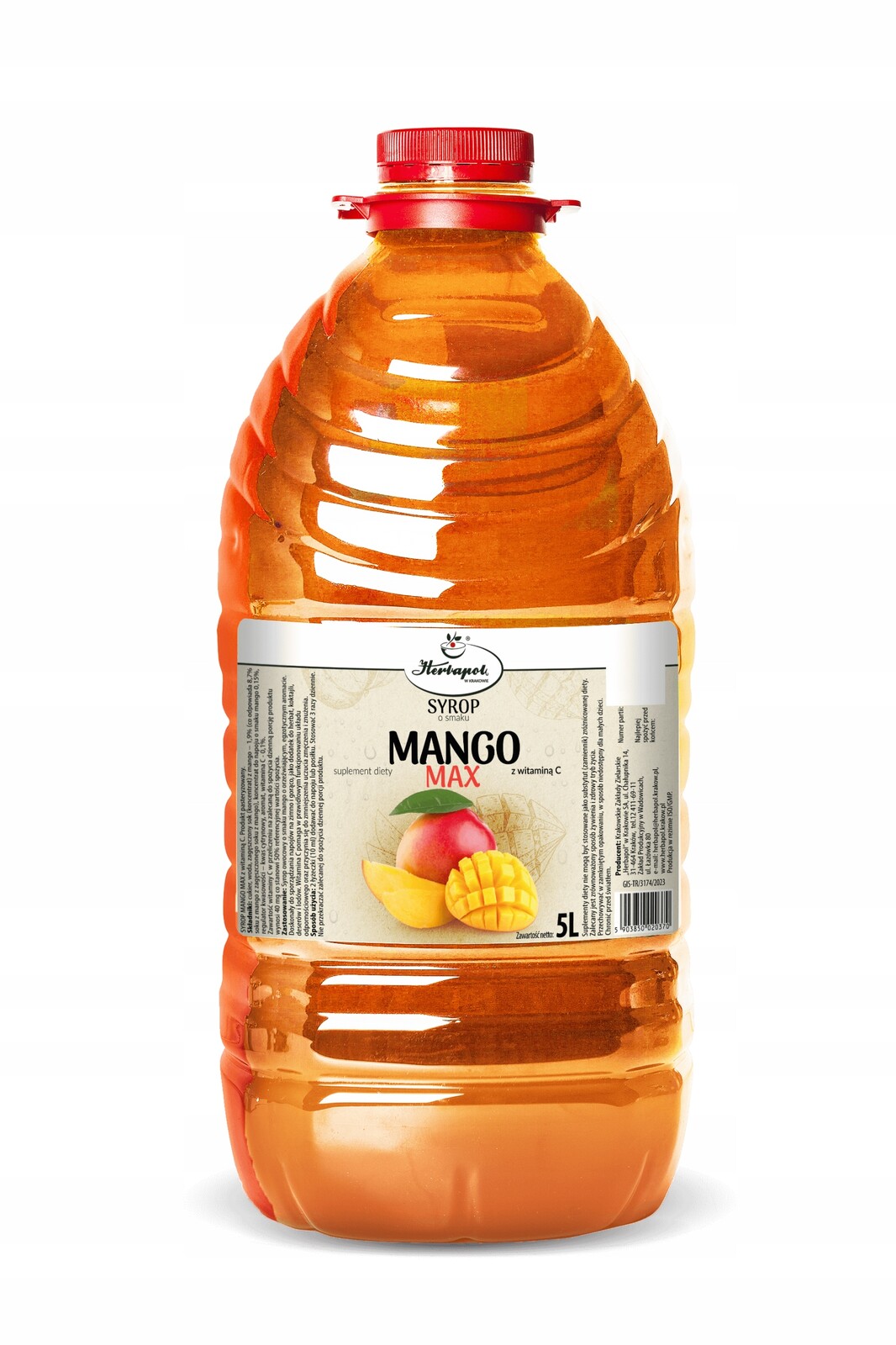 Mangový Sirup S Vitamínem C 5L Herbapol Kraków