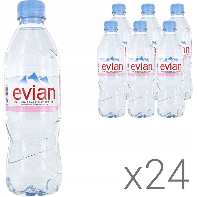 Evian Minerální Voda 0,5 L (500 ml) x 24 Neperlivá Pet