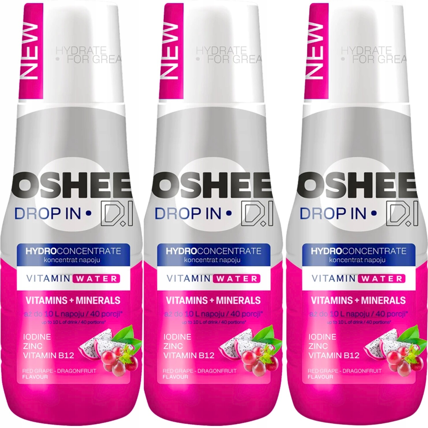 Oshee Drop In koncentrát na sodovku stream mix chutí 3 x 500 ml