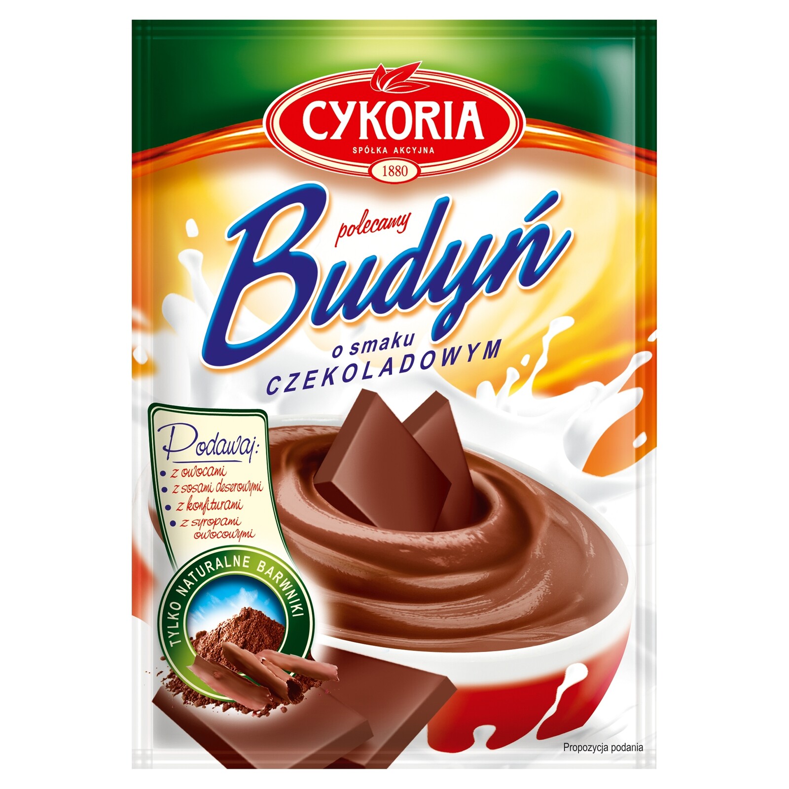 33 x Puding bez cukru s čokoládovou příchutí Cykoria 40 g