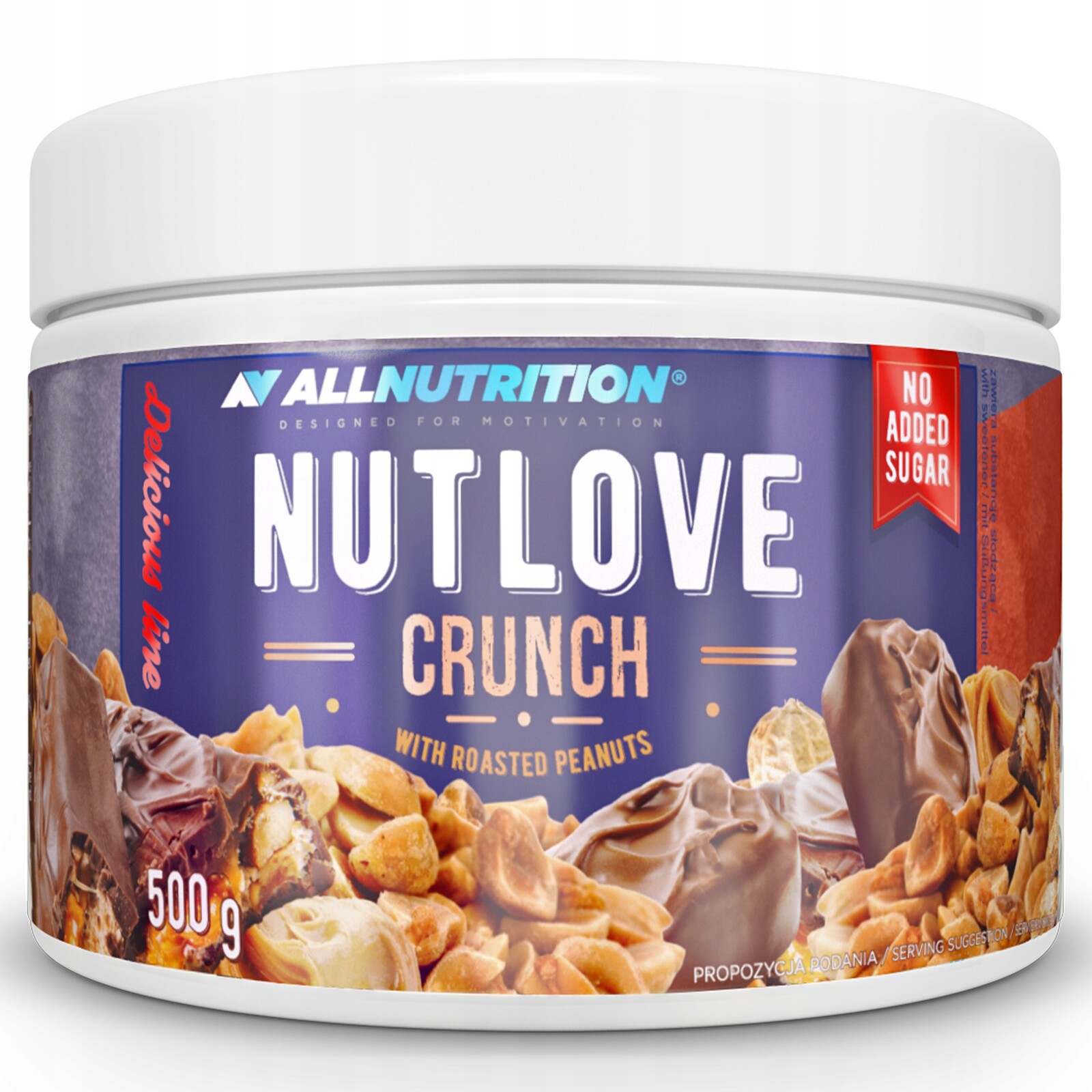 Allnutrition Nutlove Crunch 500g Čokoládový Krém Bez Cukru Fit Ořechy