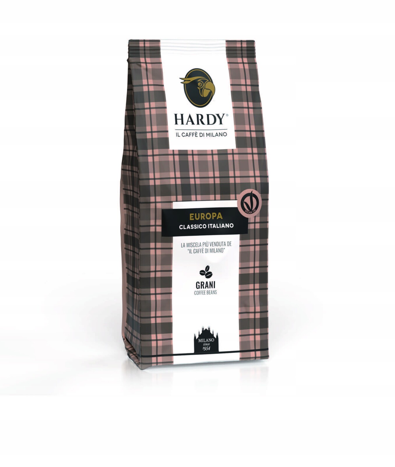 Káva zrnková Hardy Evropa 1 kg čerstvě pražená italská crema espresso kávovar