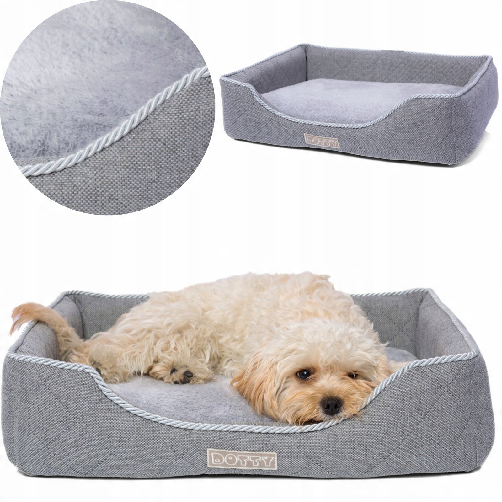 pelíšek pro psa Dotty Kotec pro psa Pohovka Šedá