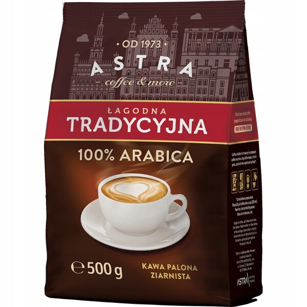 2x Astra Tradiční jemná 500g káva zrnková