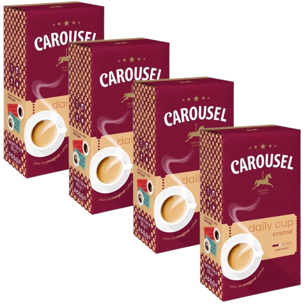 Carousel daily cup crema mletá káva 4 x 500 g