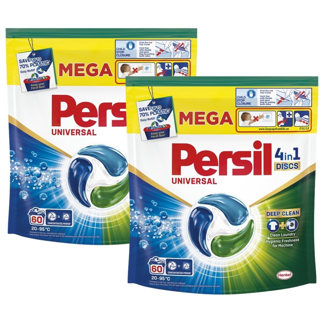 Persil Discs Regular Kapsle na praní 4v1 Zetaw 2x60ks