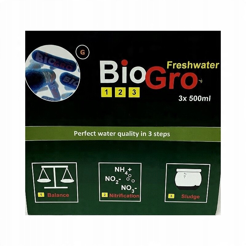 Biogro freshwater 123 500 ml pro sladkovodní akvária