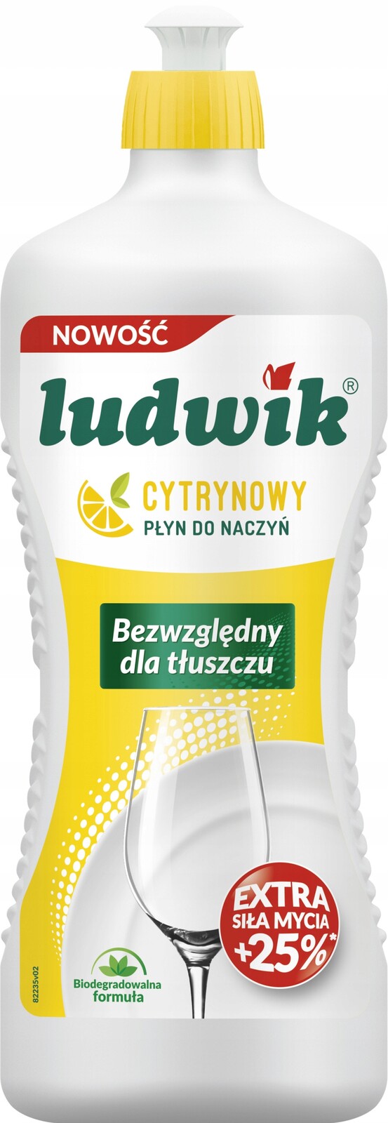 8 x Tekutý prostředek na mytí nádobí Ludwik citronový 0,9 l