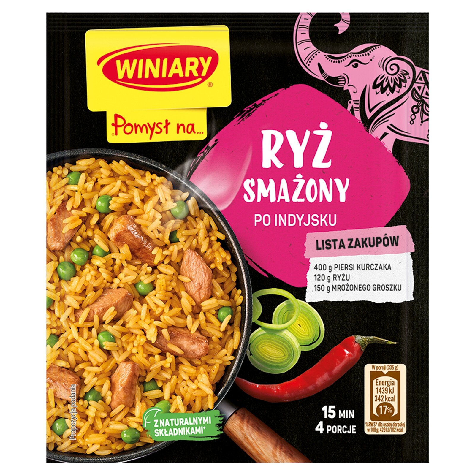 18x Winiary Nápad Na Smaženou rýži Indicky 31g