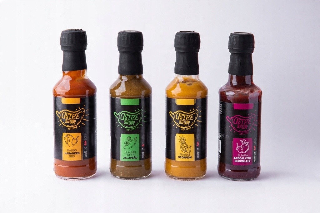 Sada 4 ostrých omáček Ostré Štosy