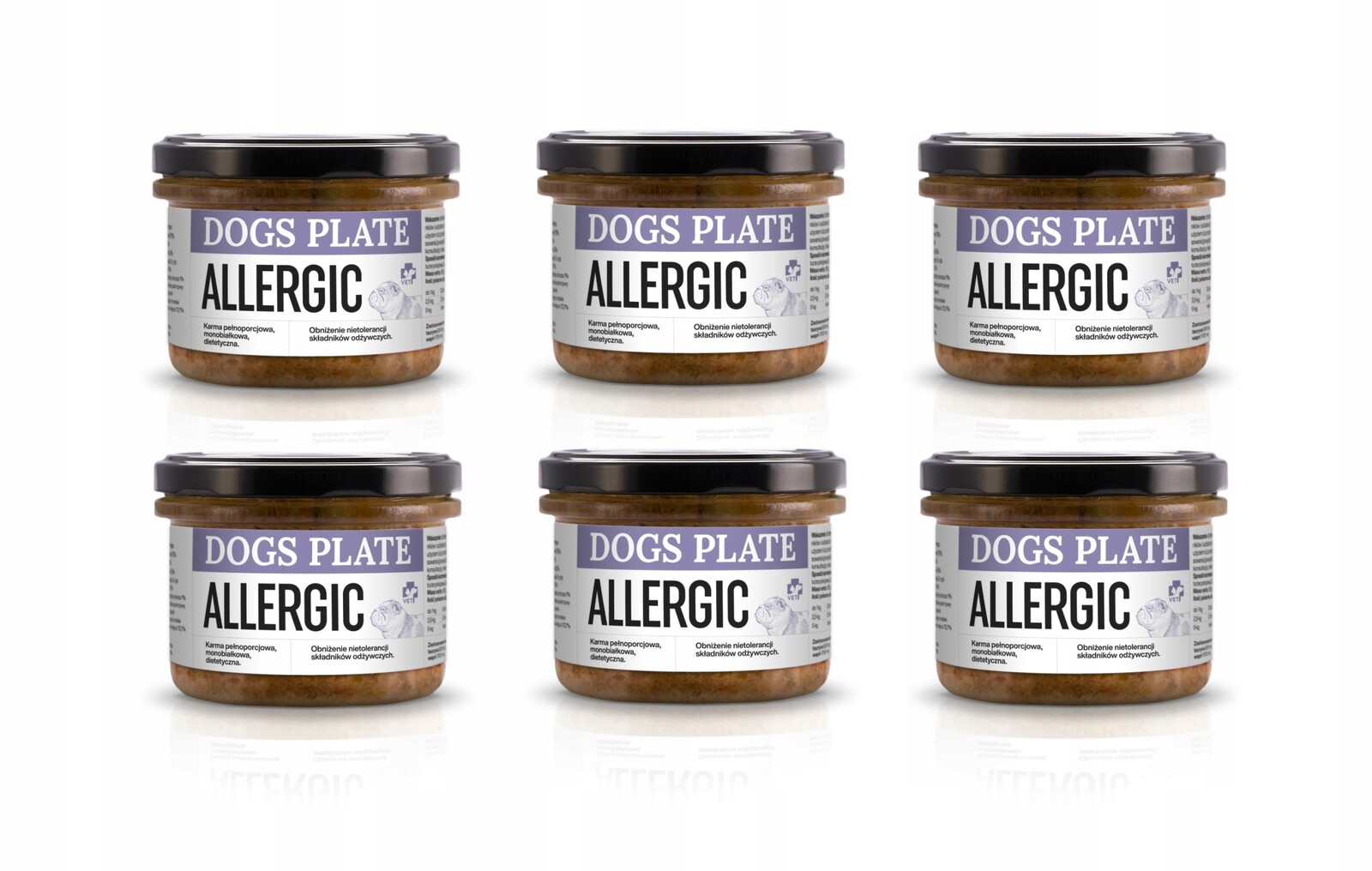 Dogs Plate Vet Allergic pro psy s alergií 6x180 g