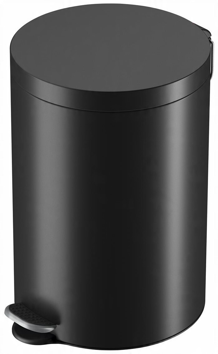 Odpadkový koš Hailo Selekta M, černý, 20 l, s pedálem a klapkou
