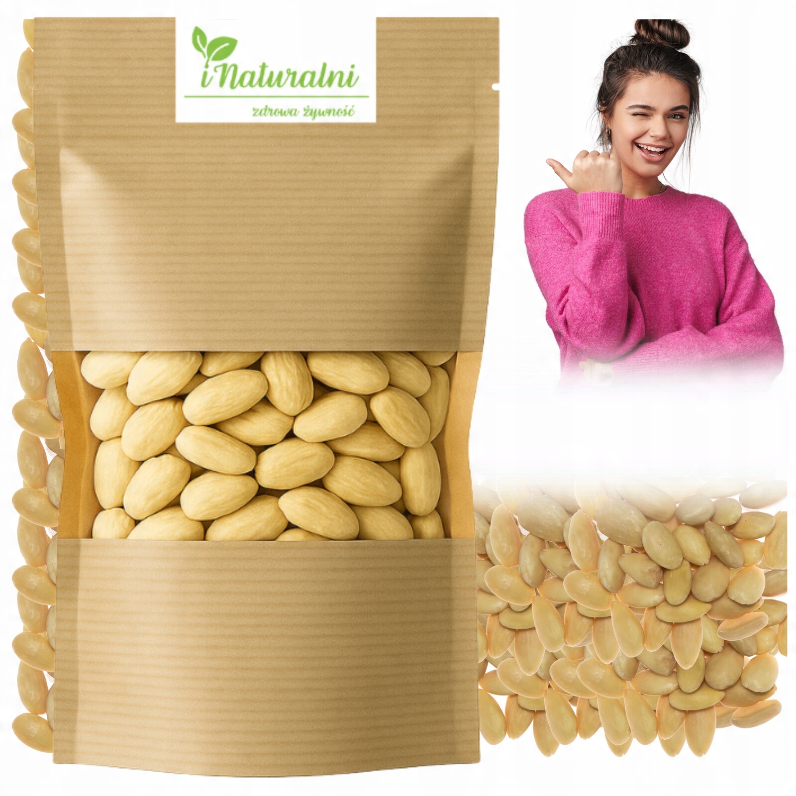 Blanšírované Mandle 2kg Přírodní loupané čerstvé