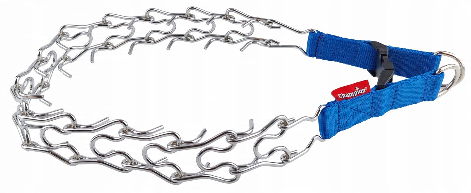 Champion Ostnatý Obojek pro psa s pojistkou na pásku, velikost T3, modrá