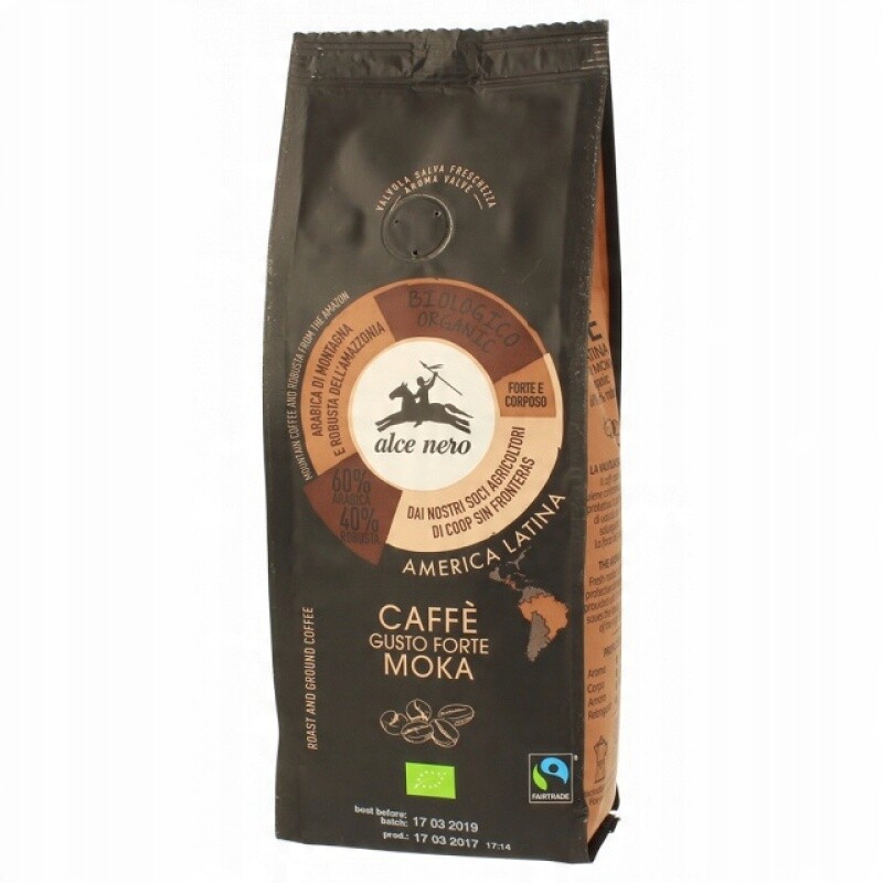 2x Alce Nero Mletá káva Arabica/robusta strong fair trade Bio 250 g