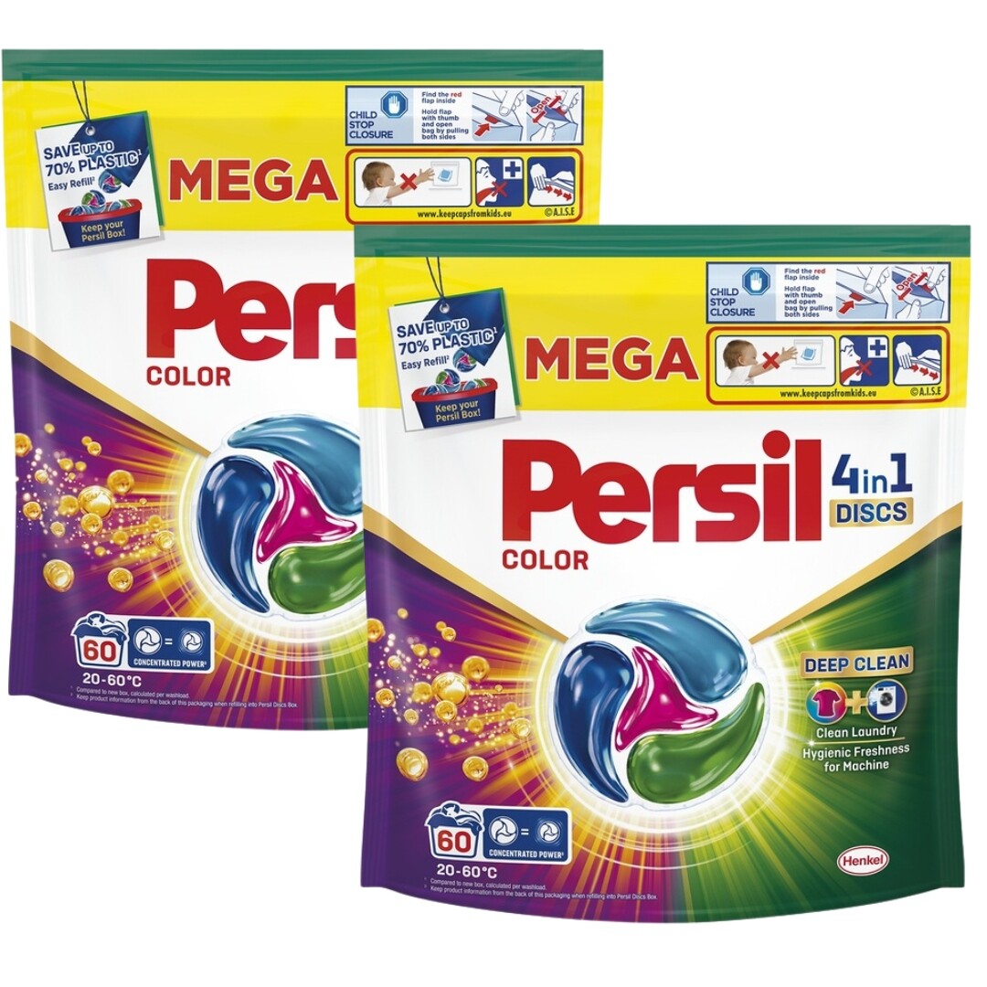 Persil Discs Color Kapsle na praní 4v1 Sada 2x60 ks