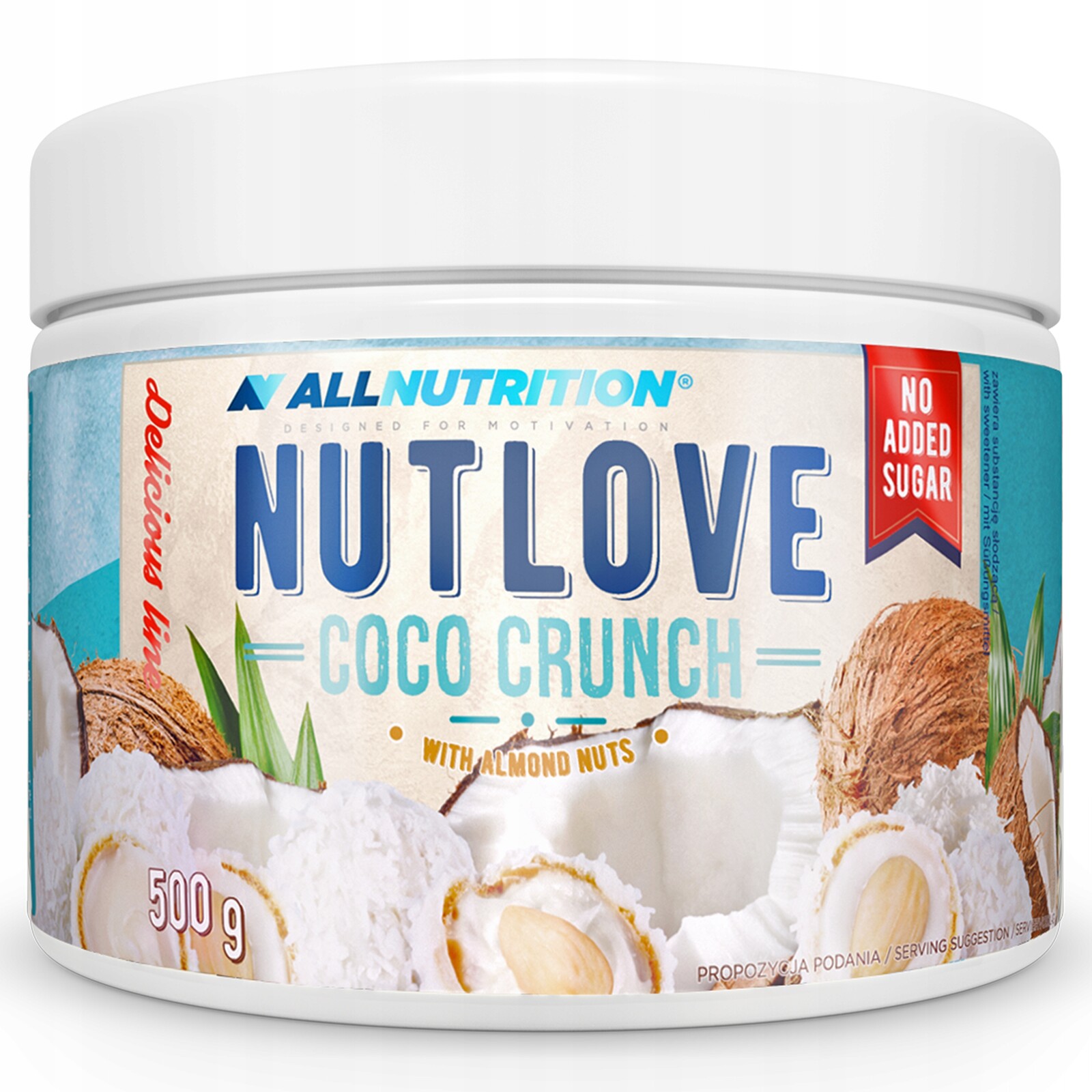 Allnutrition Nutlove Coco Crunch 500g Krém Bílá Čokoláda-kokos Bez Cukru