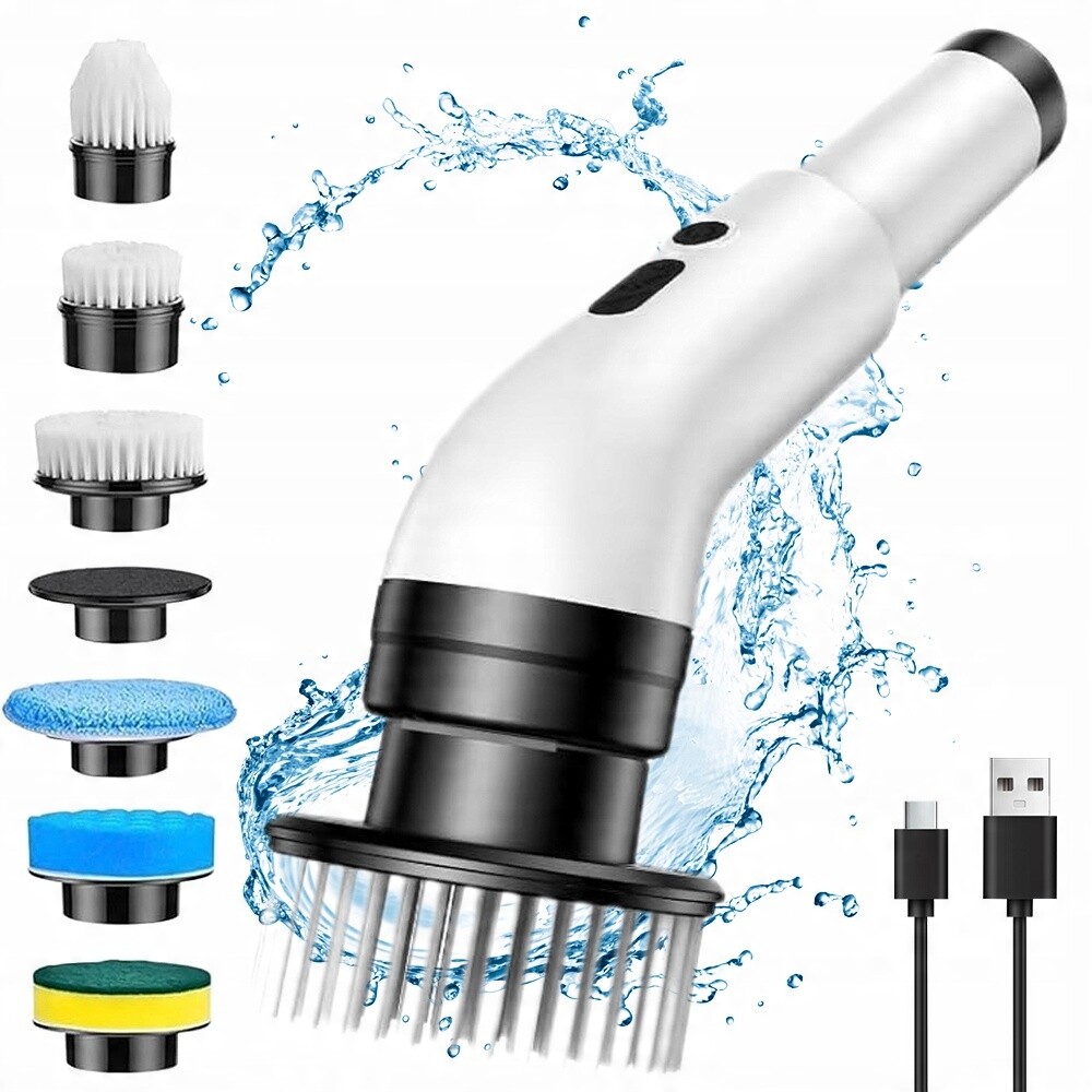 Elektrický čisticí kartáč se 6 nástavci a Usb nabíjením