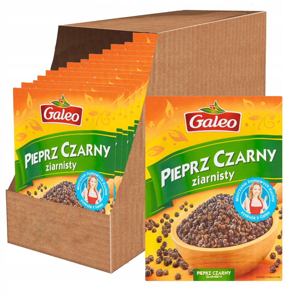 Galeo Pepř černý zrnitý 15 g x 27 kusů
