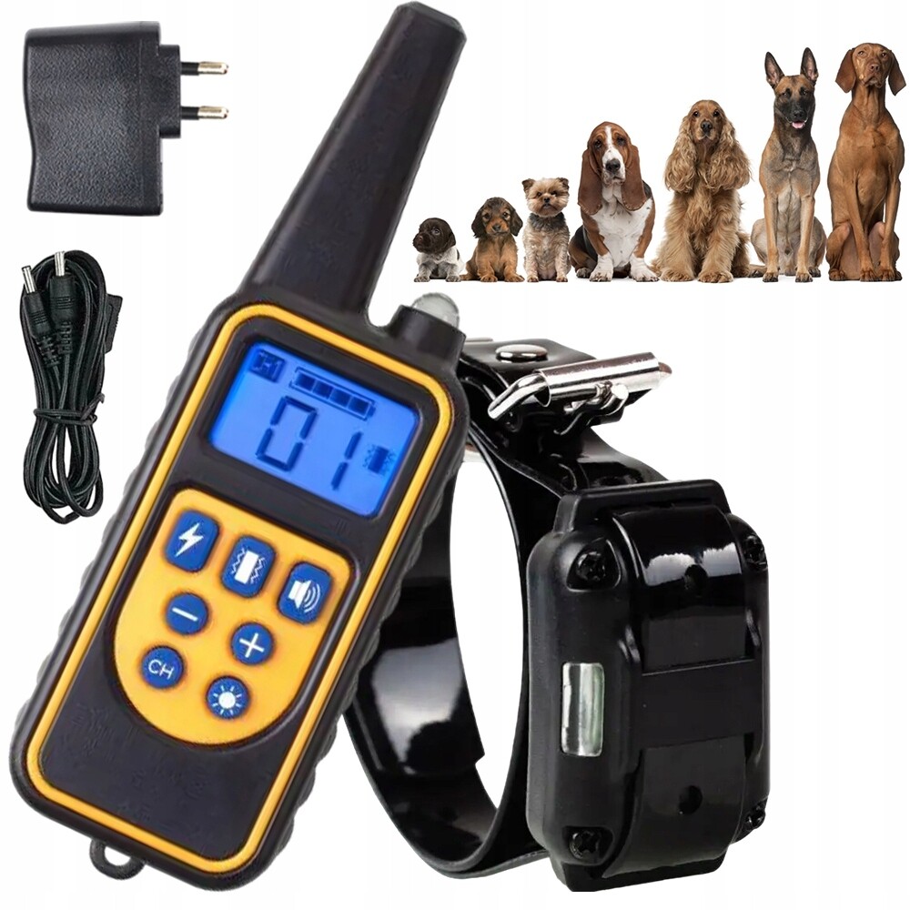 Obojek pro psa Treser 800M Měkké silikonové koncovky Bezpečné pro pokožku