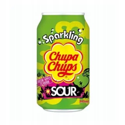 Chupa Chups sparkling sour green apple 345ml x 12ks
